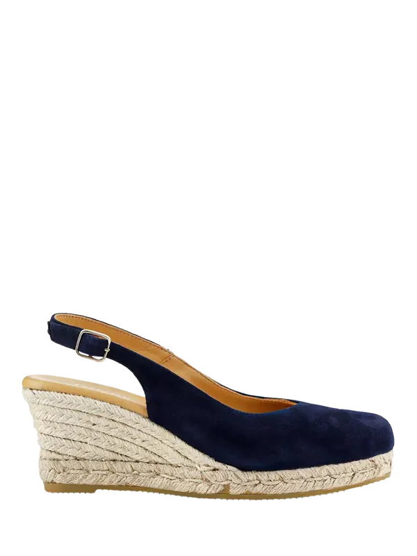 Jones Bootmaker Cedrica Suede Wedge Heel Slingback Sandals