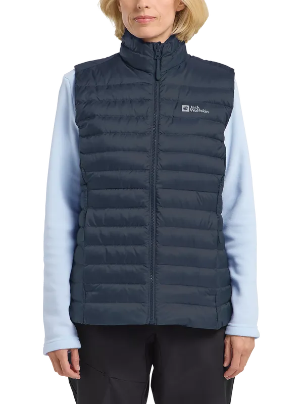 Jack Wolfskin Women's Pilvi Down Texashield Recycled Ripstop Gilet, Midnight Sky