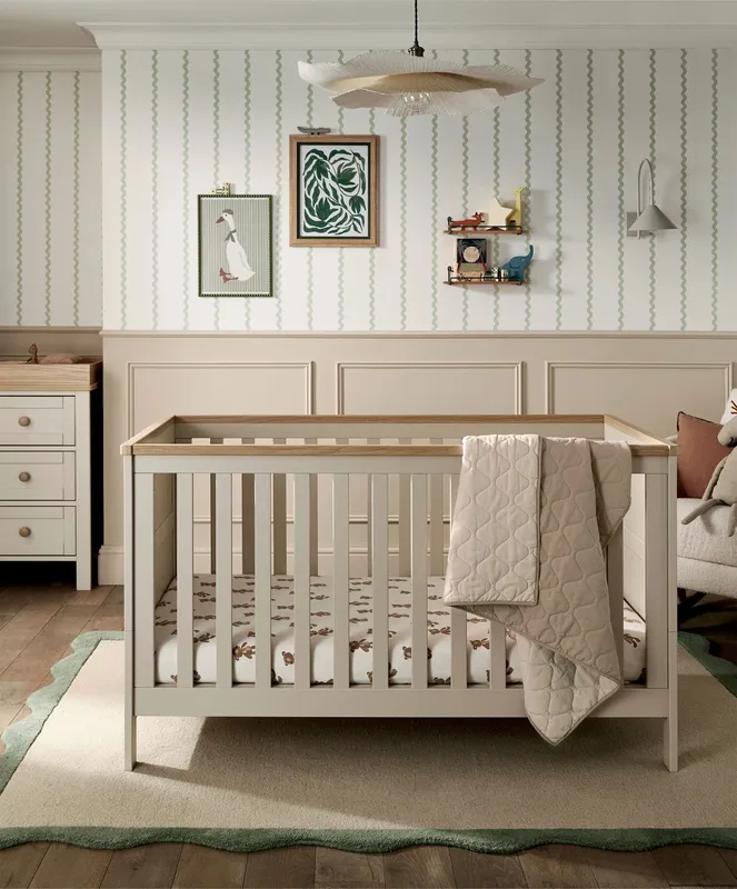 Mamas & Papas Wedmore Cotbed - Cashmere/Oak
