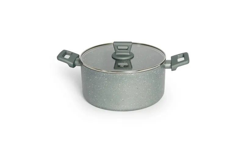 Argos Home Stone Effect 24cm Aluminium Stock Pot