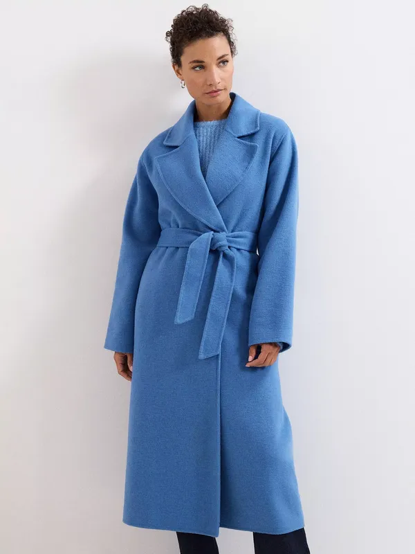 Phase Eight Darcy Wool Blend Coat, Blue