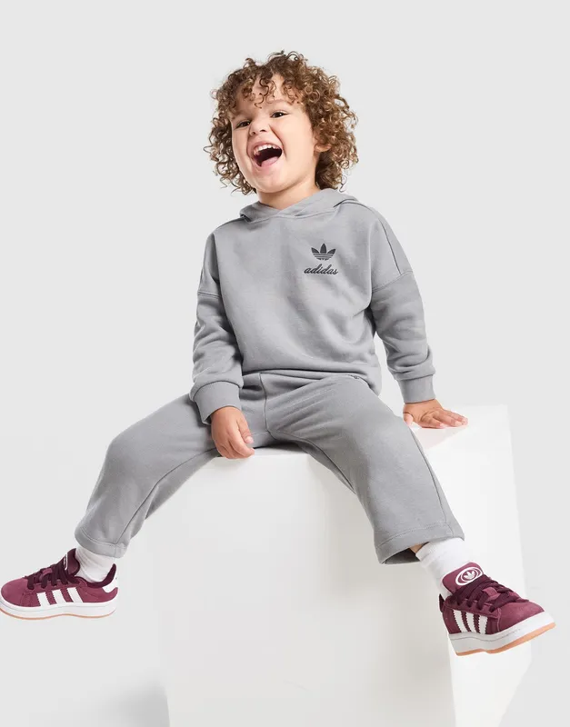 adidas Originals Script Overhead Wide Leg Tracksuit Infant