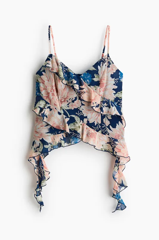 Flounced strappy top
