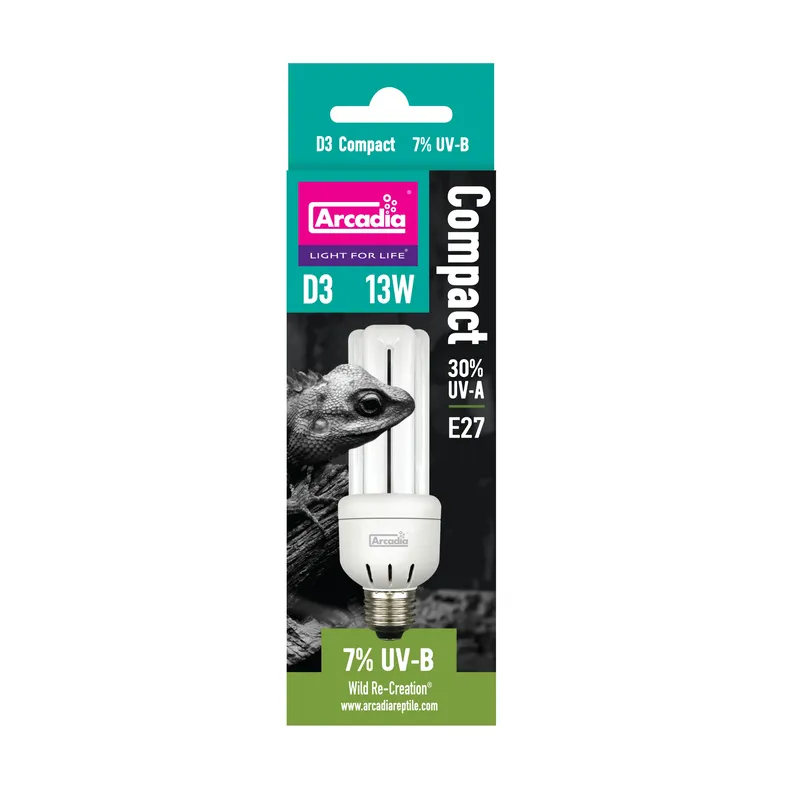 Arcadia D3 E27 7% UV-B Compact Lamp