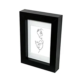 Islande Matt Black Picture frame set, Pack of 8
