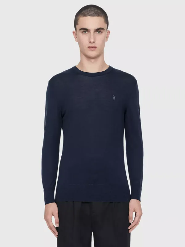 AllSaints Mode Merino Wool Crew Neck Jumper
