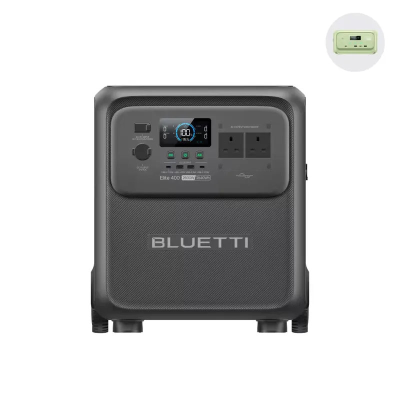 BLUETTI Elite 400 3840Wh 2600W Power Station with Wheels for Home Backup and Outdoor Use
