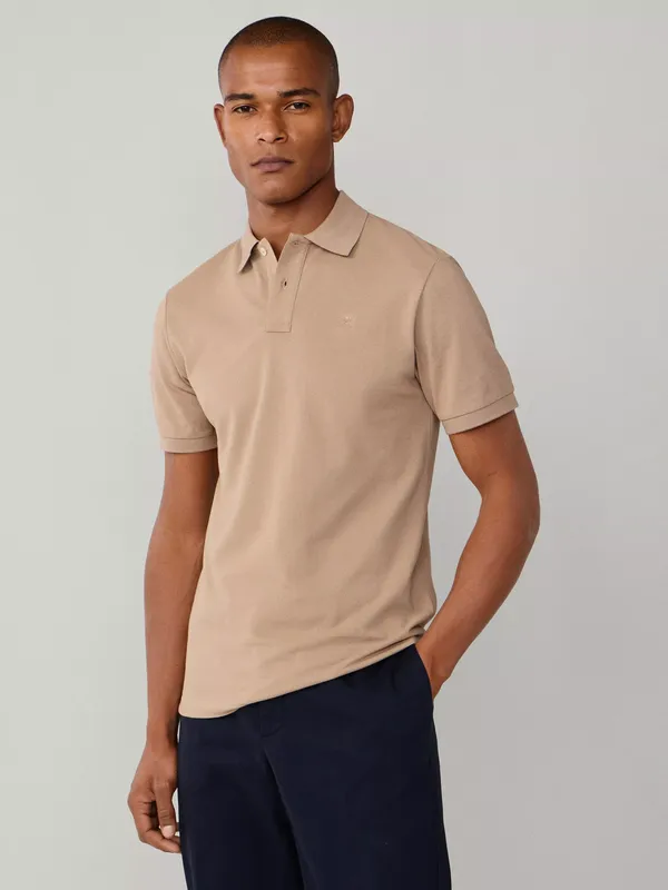 Hackett London Slim Fit Short Sleeve Pique Polo Shirt, Dark Grey Marl