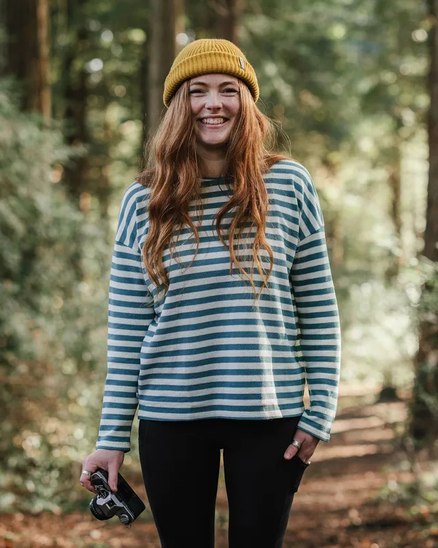 Passenger Clothing Panorama Striped LS T-Shirt - Arctic Stripe