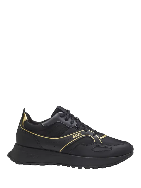 BOSS Lace-Up Trainers, Black