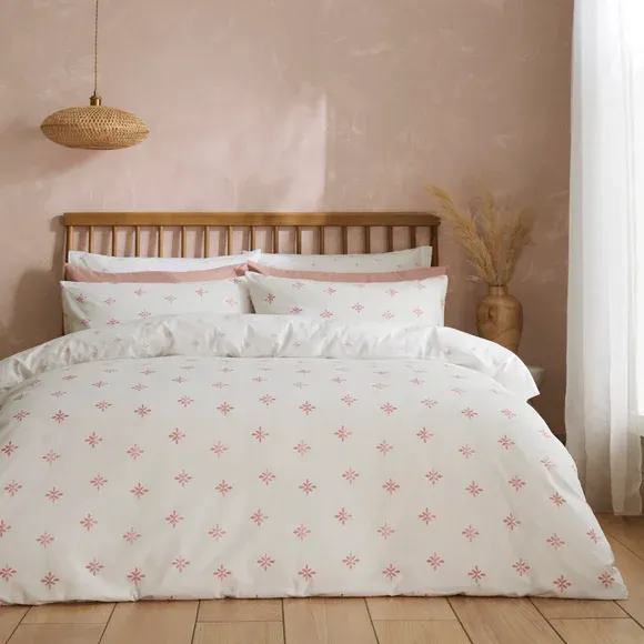 Zarah Motif 100% Cotton Duvet Cover & Pillowcase Set