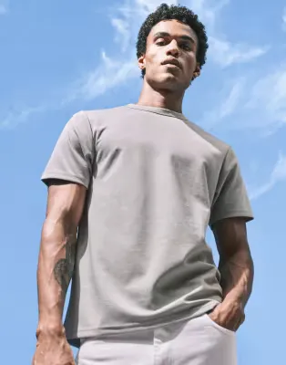 breatheMAX heavyweight t-shirt in sage cotton blend