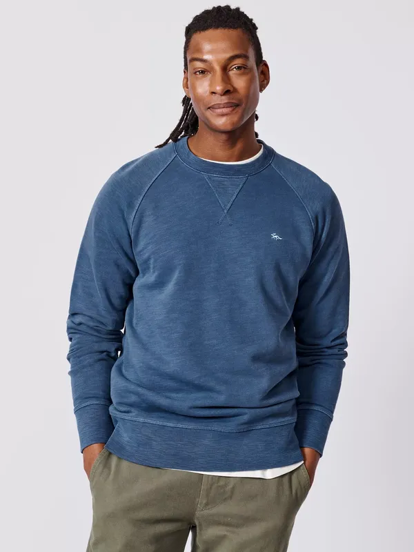 Aubin Garsdale Crew Neck Slub Cotton Sweatshirt