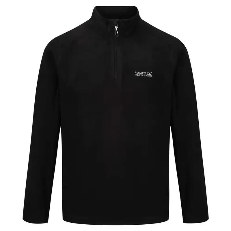 REGATTA Great Outdoors Mens Thompson Half Zip Fleece Top (Black)