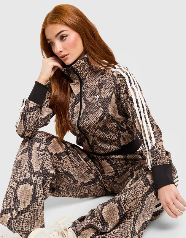 adidas Originals Satin Snake Print Firebird Track Top