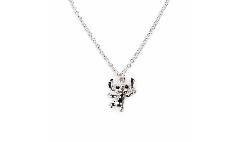 Custard London Disney Stitch Pendant and Flower Earring Set