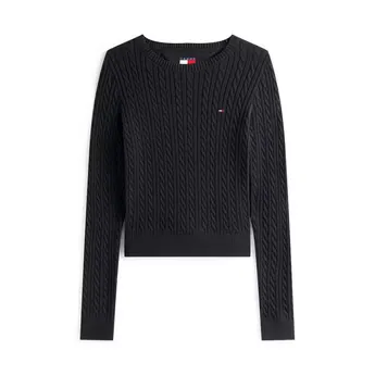 Tommy Jeans Women's Cable Knit Crew Neck Jumper