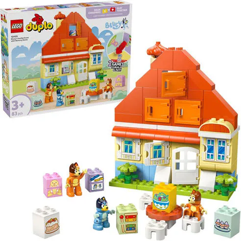 LEGO® DUPLO® 10459 Bluey: Bluey’s Family House with Memory Game Interactive Toy