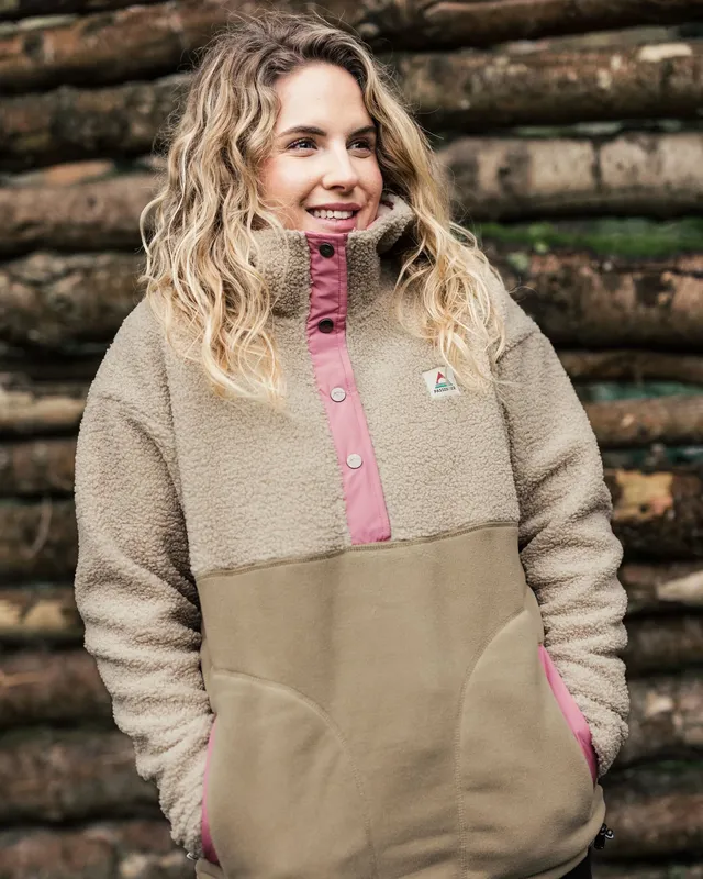 Passenger Clothing Calla Hooded Polar-Lined Fleece - Feather/Biscuit