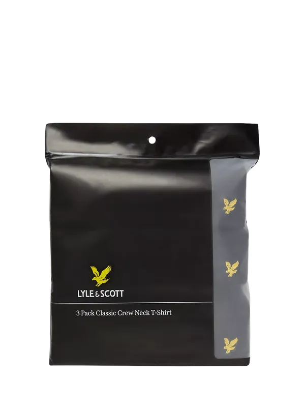 Lyle & Scott T-Shirt, Pack of 3, Z865 Jet Black