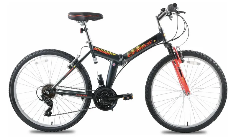 Cross 26" Mens Folding Mountain Bike - Grey