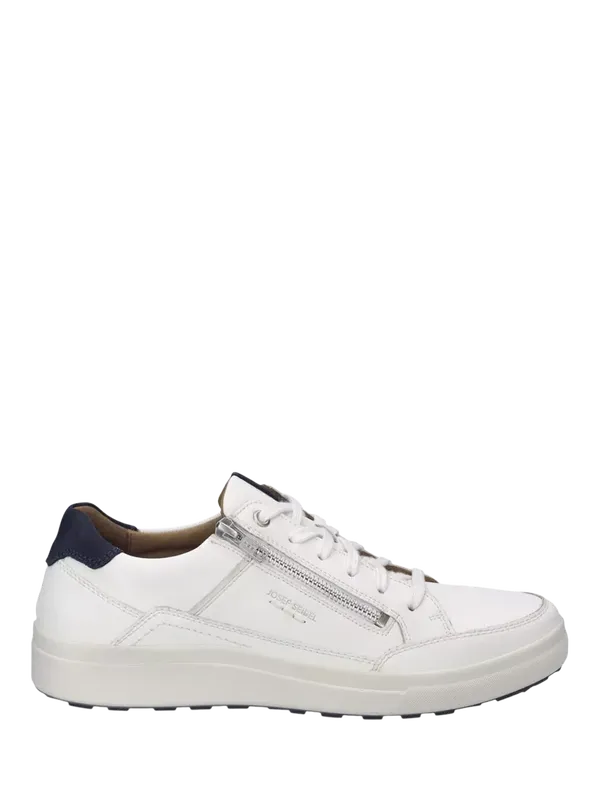 Josef Seibel Maddox 07 Leather Lace Up Trainers, White