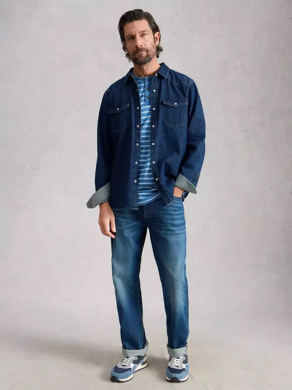 White Stuff Darvel Cotton Regular Fit Denim Shirt