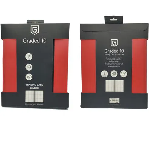 Graded 10 Trading Card Binder ( Red ) - Graded 10