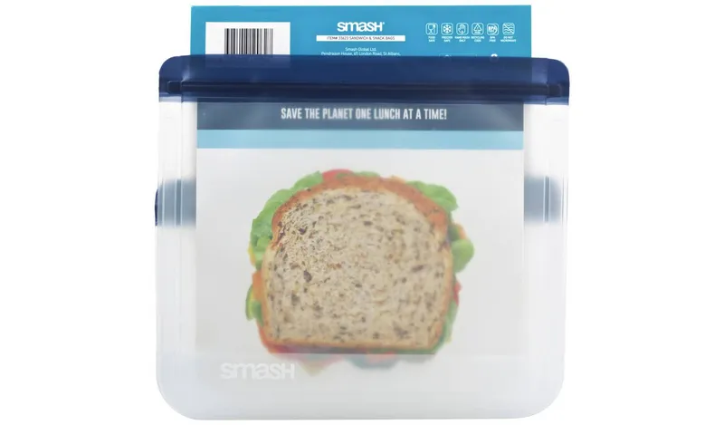 Smash Navy Blue Sandwich Bags - Pack of 2