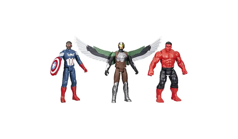 Marvel Captain America Pack of 3 Titan Hero Playsets