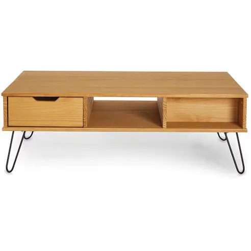 Homelife Harlem Pine Hairpin Leg Coffee Table