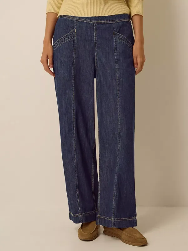 Monsoon Harper Seam Detail Jeans, Indigo