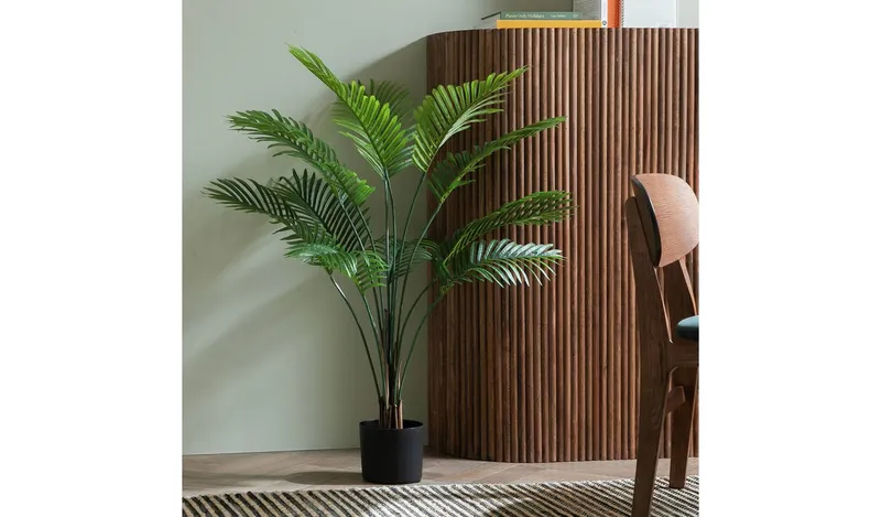 Habitat Artificial Green Areca Palm Plant - 121cm