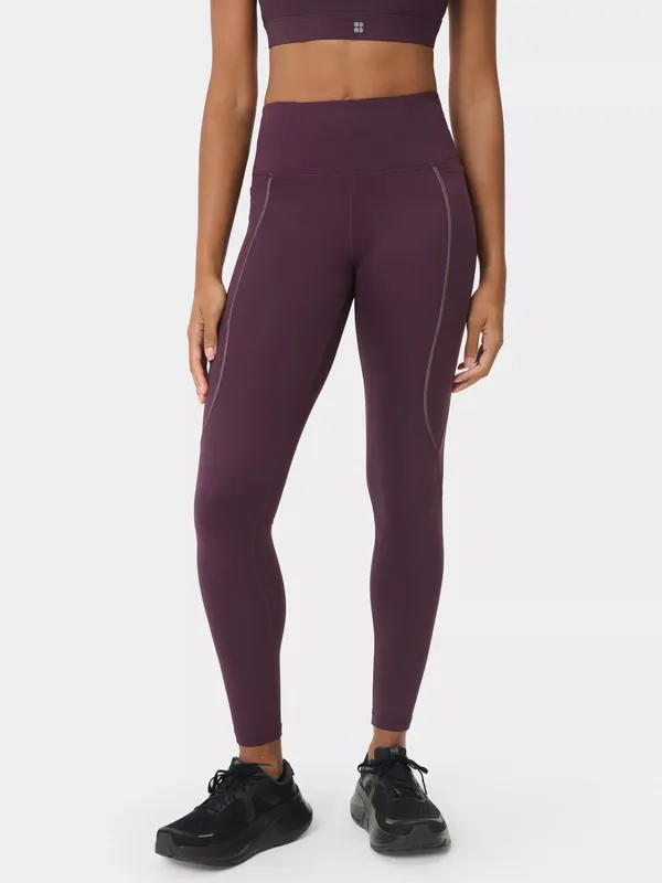 Sweaty Betty Therma Boost Running Leggings, Neptune Purple