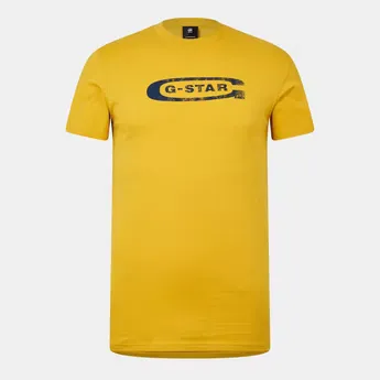 G Star Distressed Old School Logo T- Shirt