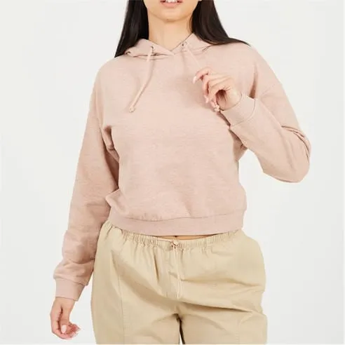 Brave Soul Womens Cropped Hooded Sweatshirt