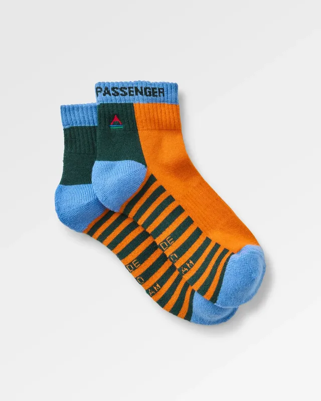 Passenger Clothing Tillamock Merino Active Quarter Sock - Bright Orange