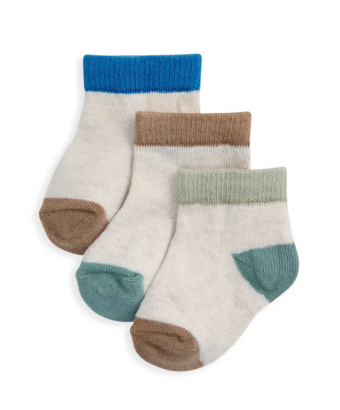 Mamas & Papas Mixed Colour Socks (Pack of 3)
