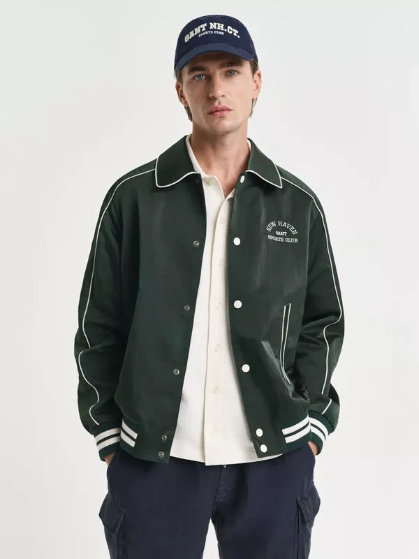 GANT Varsity Jacket, Tartan Green