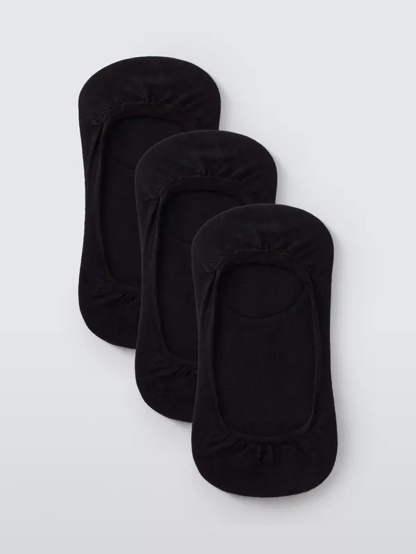 John Lewis Padded Trainer Liner Socks, Pack of 3