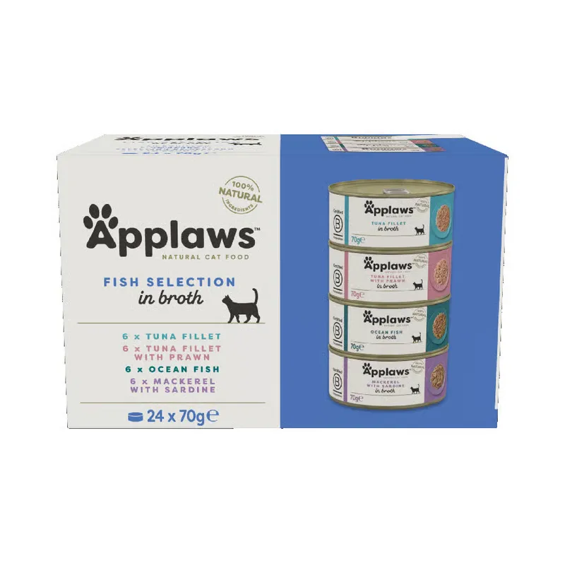 Applaws Natural Wet Cat Food Fish Selection Multipack in Broth