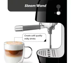 SMEG Espresso with Cold Brew ECF03 Coffee Machine – Black