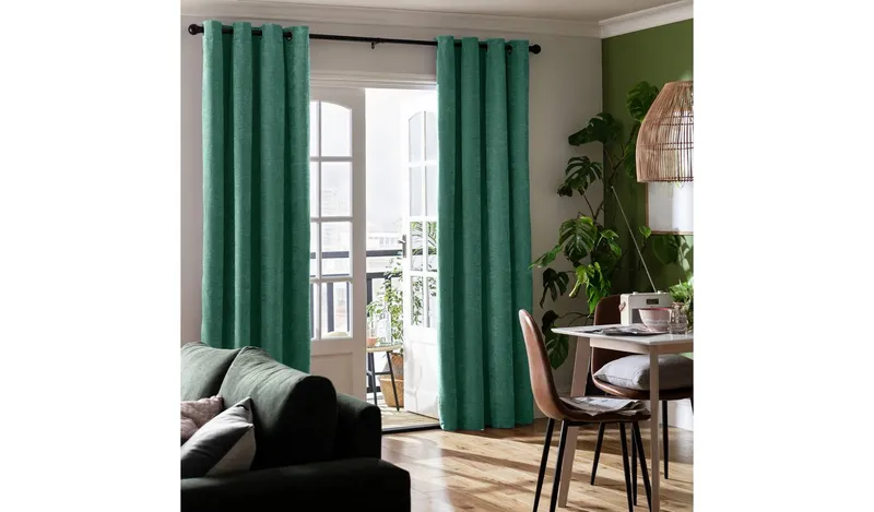 Habitat Plain Chenille Blackout Lined Thermal Curtain