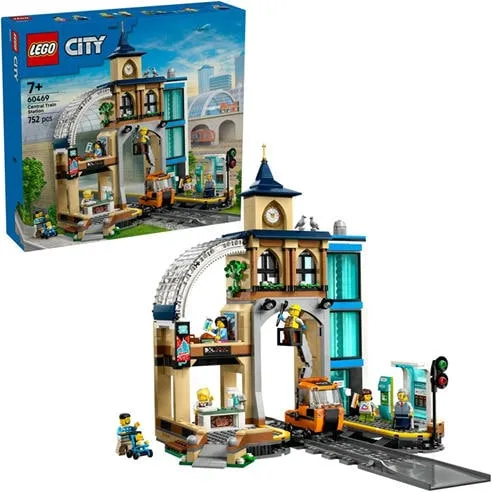 LEGO® City Central Train Station Set for Fans of Construction Toys 60469