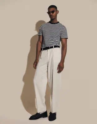 oversized t-shirt in navy and white stripe