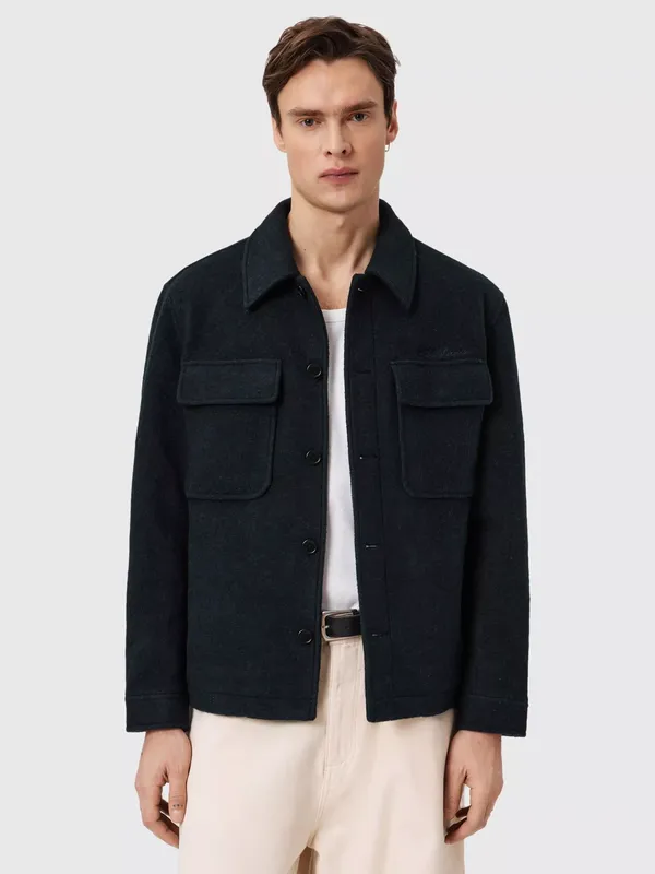 AllSaints Cayson Wool Blend Shacket