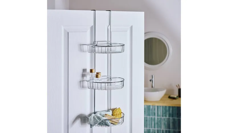 Argos Home 3 Tier Extra Large Chrome Shower Caddy