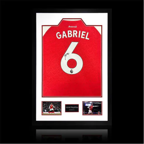 The Fan Cave Gabriel Magalhaes Signed Arsenal 25/26 Shirt