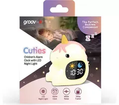 GROOV-E Cuties LED Night Light with Sleep Training Alarm - Unicorn