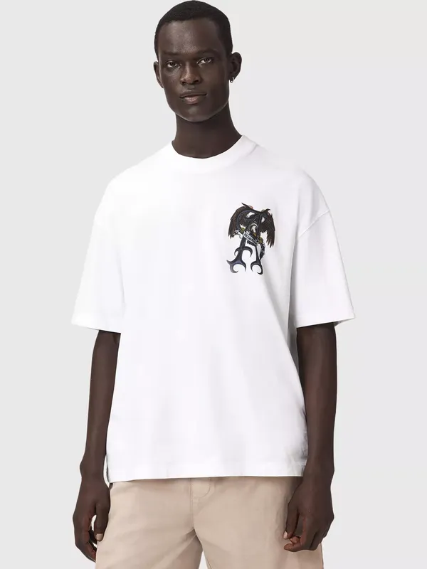 AllSaints Raptour Cotton Loose Fit Graphic T-Shirt